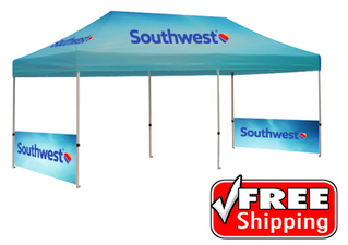 Package C2 - Canopy 10'x20'   Double Sided 1 Pair Half Walls- FREE SHIPPING