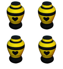 Set of 4 Splendid Compassion Keepsake Funeral & Cemetery-Cremation Urns for Ashes