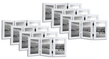 5x7 Hinged Frame for Three 5x7 Pictures White Wood(8 Pcs per Box)