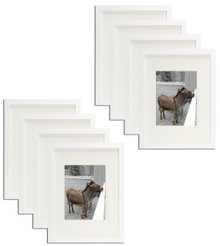 12x16 Frame for 8.5x11 Picture White Wood, Solid Smooth (8 Pcs per Box)