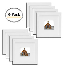 8x8 Frame for 4x4 Picture White Wood (8 Pcs per Box)