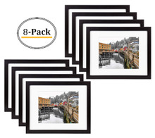 11x14 Frame for 8x10 Picture Black Wood (8 Pcs per Box)