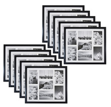 13.7x15.7 Frame for Seven 4x6 Pictures Black Wood (10 Pcs per Box)