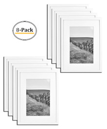 12x16 Frame for 8x12 Picture White Wood (8 Pcs per Box)