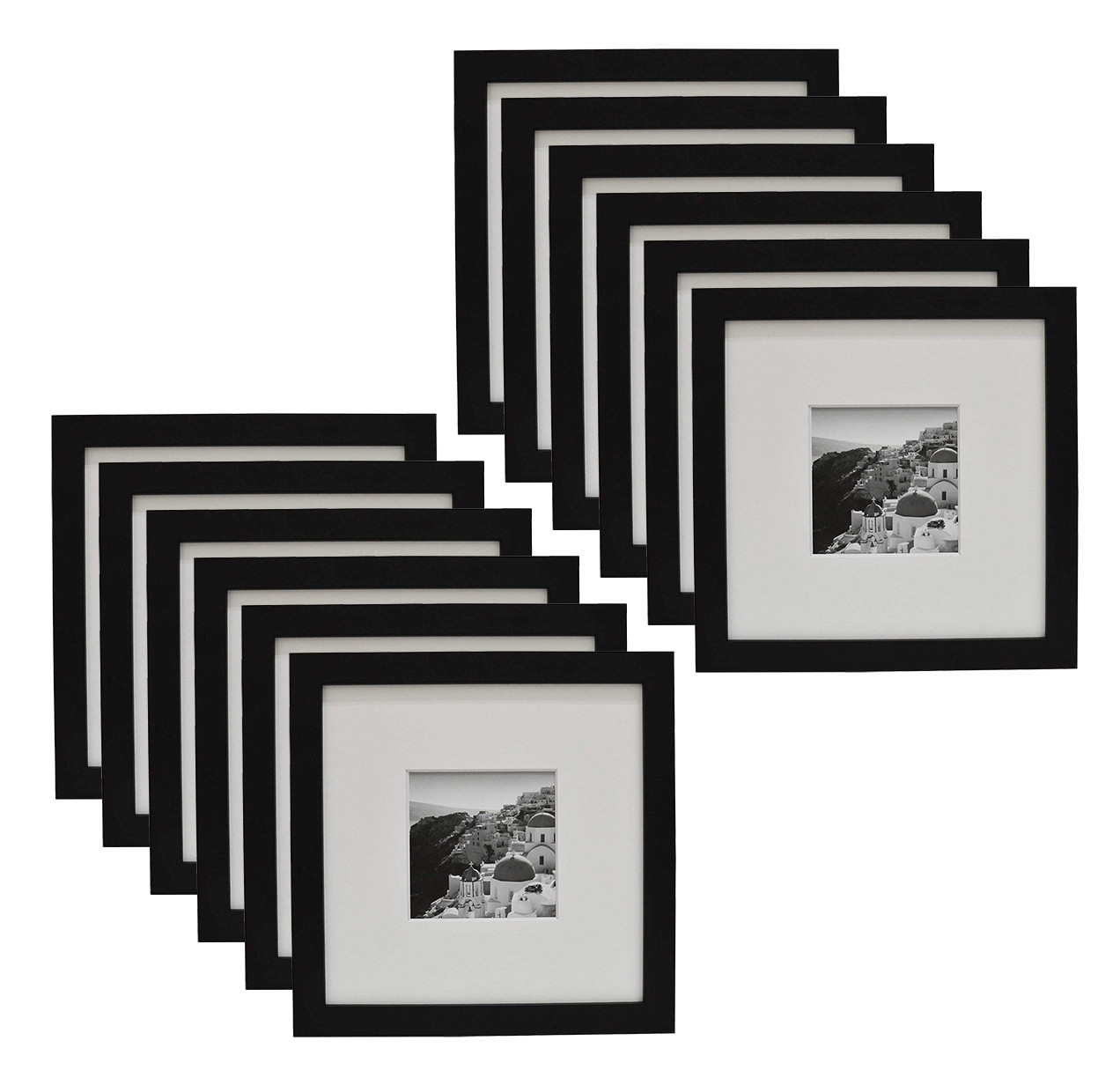 Details about   8x8 Soild Wood Picture Frame with High Definition Glass Display Pictures 4x4 ... 