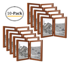 5x7 Frame for Two 5x7 Picture Walnut Wood (10 Pcs per Box)