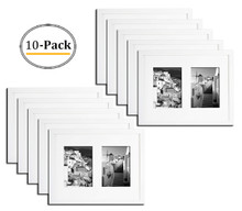 11x14 Frame for 5x7 Picture White Wood (10 Pcs per Box)