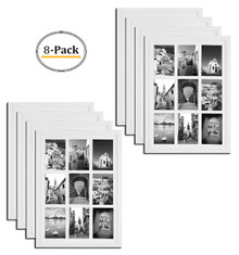 13.6x19.7 Frame for Nine 4x6 Pictures White Wood (8 Pcs per Box)