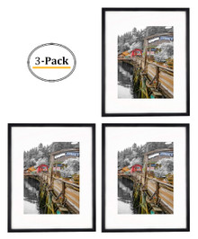 16x20 Frame for 11x14 Picture Black Wood (3 Pcs per Box)