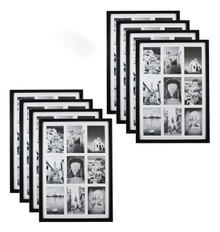 13.6x19.7 Frame for Nine 4x6 Pictures Black Wood (8 Pcs per Box)