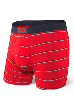 Saxx VIBE  Boxer Brief  Red Shallow Stripe