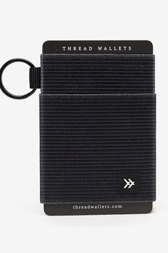 Thread Black Elastic Card Holder