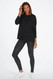 Spanx Perfect Length Top Dolman Sweatshirt Black