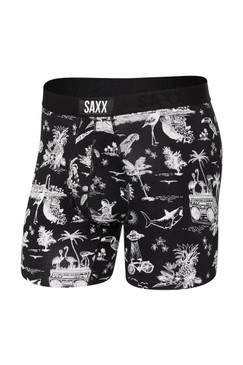 Saxx Ultra Boxer Brief Black Astro Surf and Turf 