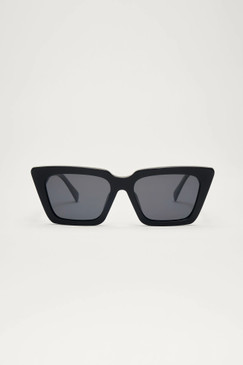 Z Supply Feel Good Sunglasses Polished Black-Grey 