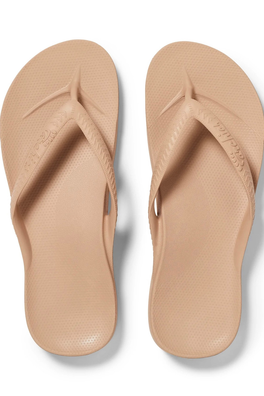 Archies Tan Arch Support Flip Flops One Hip Mom Klein, Texas