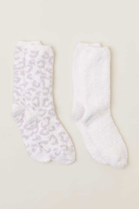Barefoot Dreams Barefoot in the Wild™ 2 Pair Sock Set Cream/Stone