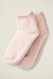 Barefoot Dreams CozyChic 2 Pair Tennis Sock Set Dusty Rose Multi