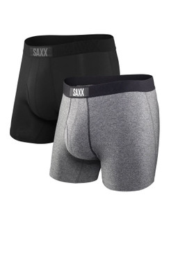Saxx Ultra 2-Pack Super Soft  Boxer Brief / Black/Grey