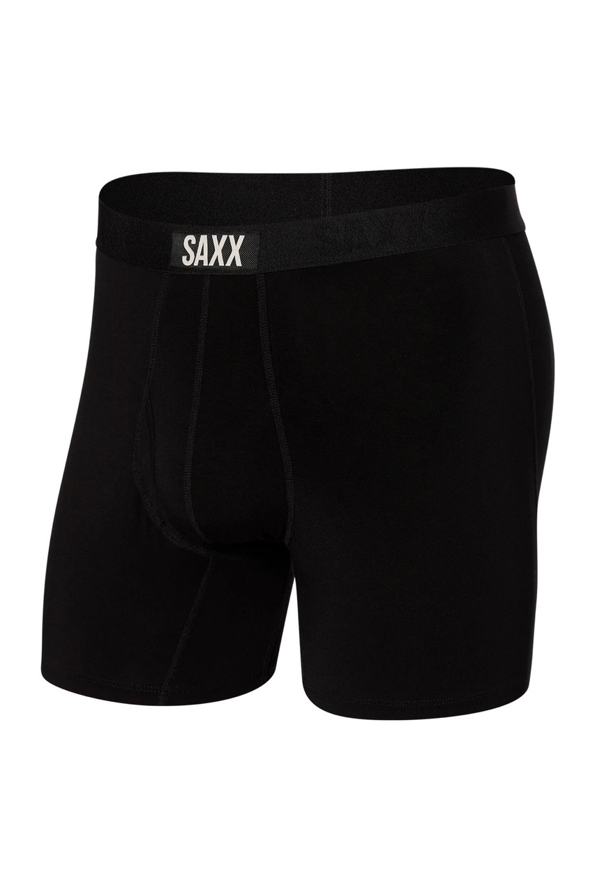 Saxx Ultra Boxer Brief Black/Black BBB at One Hip Mom Klein TX