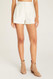 Z Supply Lucy Classic Pleated Shorts Ecru