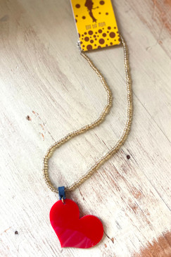 Red Heart Necklace 