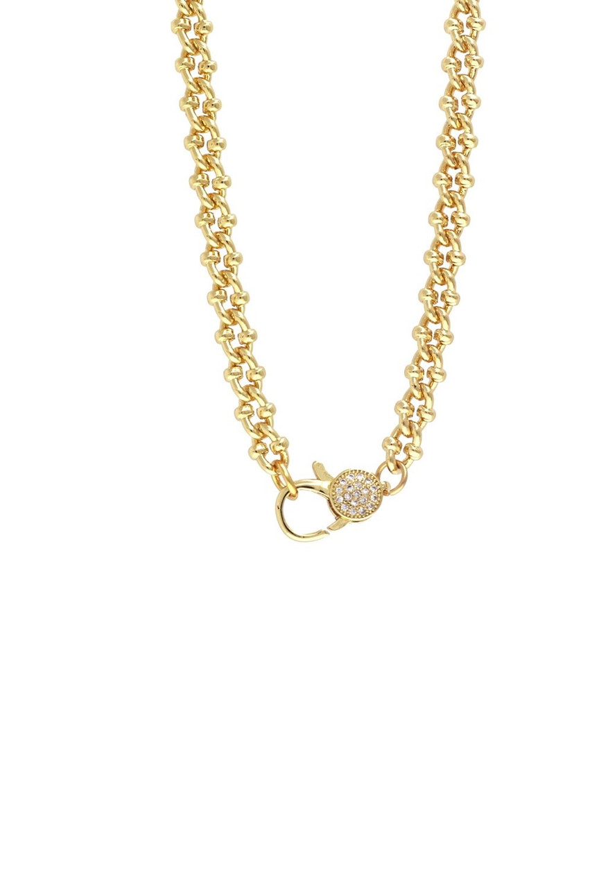 Marlyn Schiff Gold Twist Link Machine Chain at One Hip Mom Klein TX