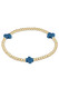 ENewton Signature Cross Gold Pattern 3mm Bead Bracelet Cobalt BSCGP3COB