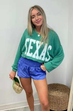 Annie Bucketlist Texas Comfy Graphic Sweatshirt  Green