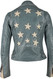 Mauritius Christy Star Detail Leather Jacket  Winter Sky