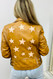 Mauritius Christy Star Detail Leather Jacket  Honey Comb