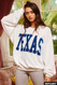 Bucketlist Texas Comfy Graphic Sweatshirt  White/Navy