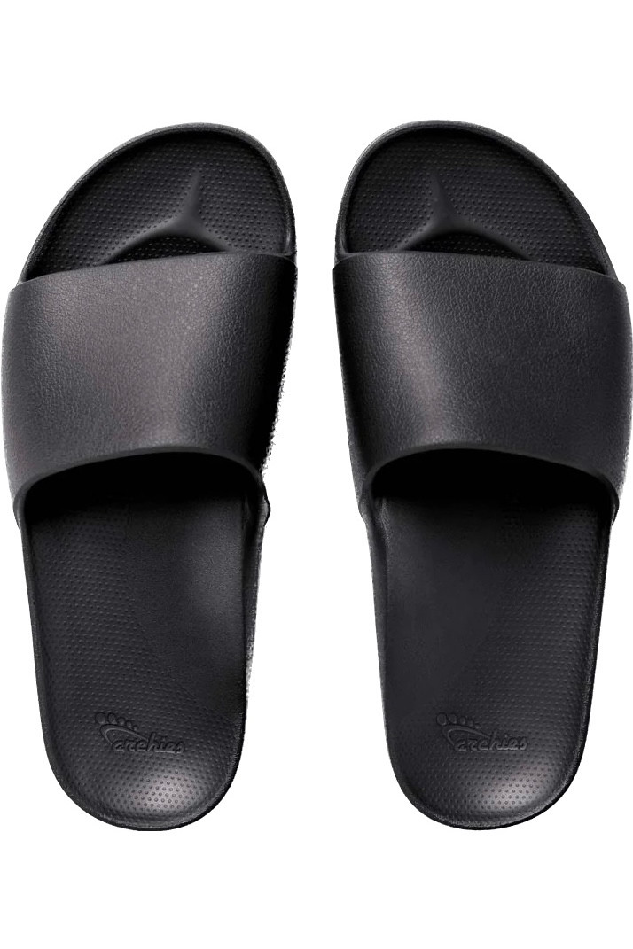 Archies Arch Support Slides Black One Hip Mom