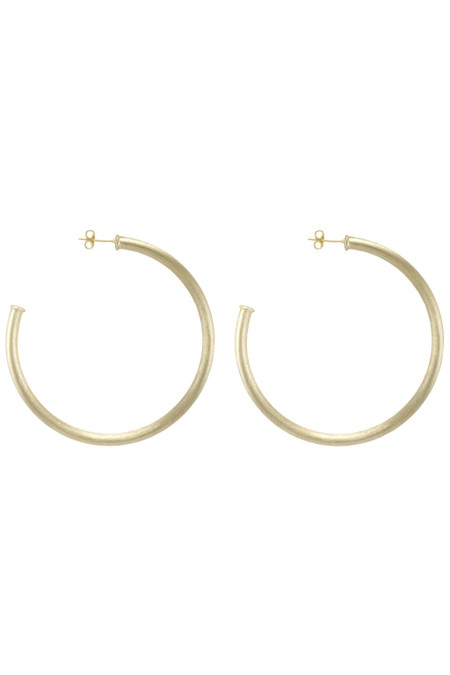 Sheila Fajl Everybody’s Favorite 2.5” Hoop Brushed 18k Gold Plated Earring 