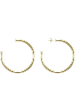  Sheila Fajl Petite Everybody’s Favorite Hoops Brushed 18k Gold Plated 