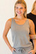Erin Gray Smooth 2 Layer Tank in Gray 