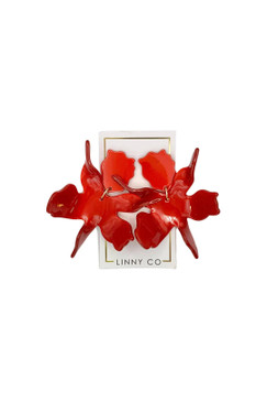 Linny Co Flora Earrings Crimson