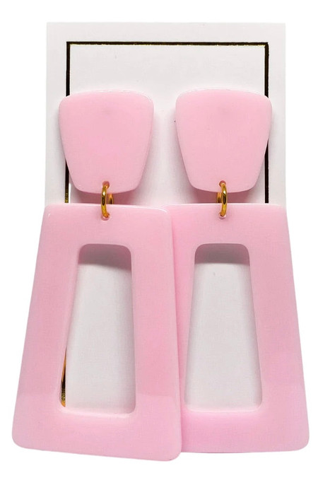 Linny Co Kennedy Earrings Barbie Pink
