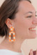 Linny Co Kennedy Earrings Orange Checkered