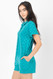 Very J Solid Textured Towel Checker Romper Teal 