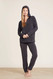 Barefoot Dreams CCUL Tipped Contrast Hoodie Carbon Black 