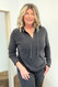 Vicki Barefoot Dreams CCUL Tipped Contrast Hoodie Carbon Black 
