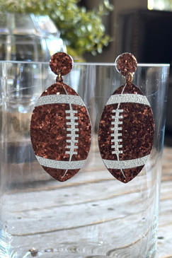Football Glitter Earrings 