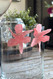 Acrylic Flower Dangle Earrings Pink 