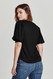 Another Love Plated 3/4 Pleather Top Black