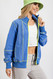 Easel Terry Knit Zip-Up Jacket English Blue