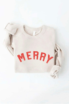 Oat Collective Merry Sweatshirt Ivory/Red 
