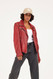 Mauritius Christy Star Detail Leather Jacket  Red 