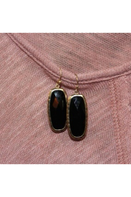 Black and Gold Earring Drop 