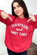 Madi Red Sweatshirt With White Champagne And Candy Canes 